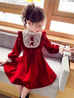 Đầm bé gái 11 tuổi 312 tuổi  Đầm váy dài tay thời trang hàn quốc xinh  xắn cho bé  MixASale