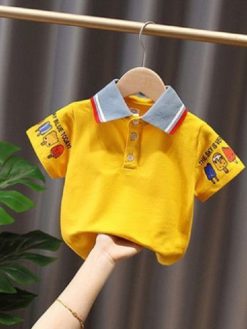 Áo thun cổ trụ polo cho bé AP202