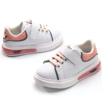 Giày thể thao bé gái màu trắng hồng GT201