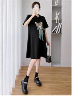 Váy bầu cotton con mèo