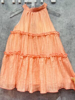 Váy yếm xinh xinh cho bé 10 đến 22kg màu cà rốt
