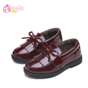 Giày da cho bé gái màu nâu GD101