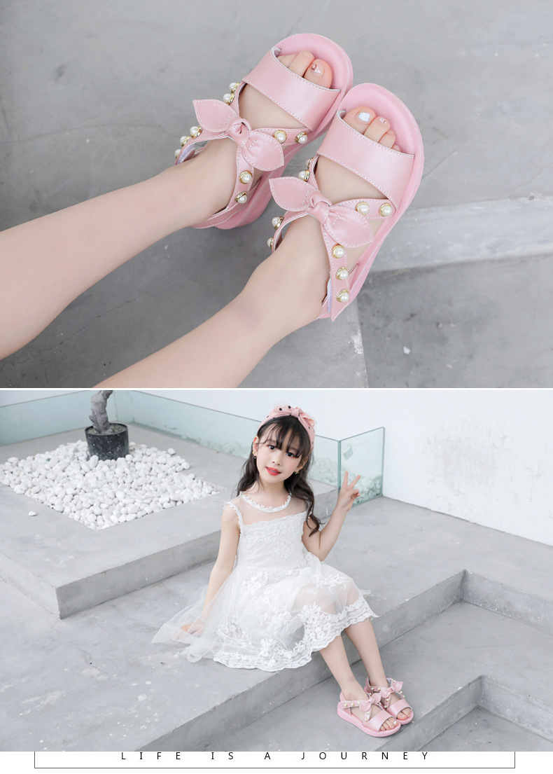 Giày dép scandal bé gái màu hồng GS201