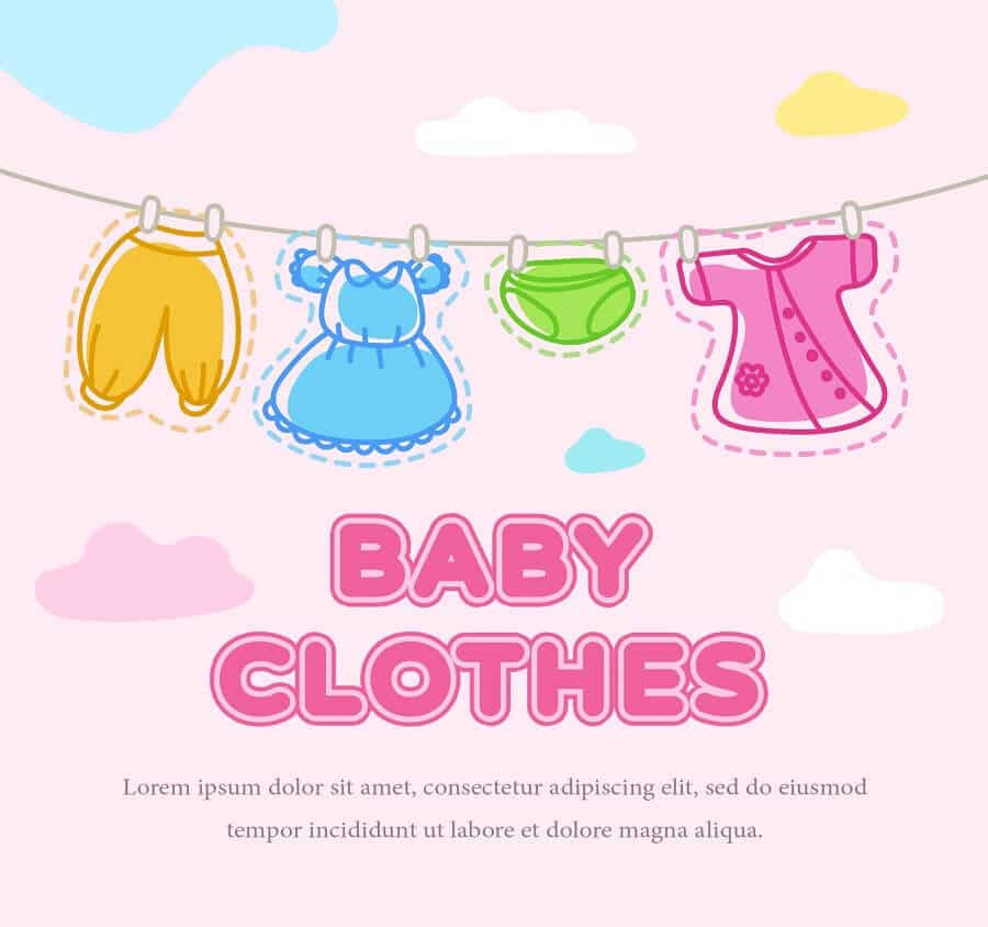 Mẫu logo shop quần áo trẻ em phong cách đáng yêu